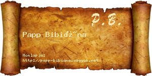 Papp Bibiána névjegykártya