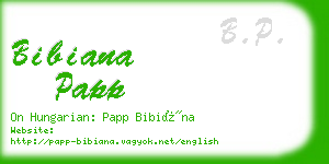 bibiana papp business card